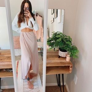 Smoke And Mirrors Skirt in Taupe